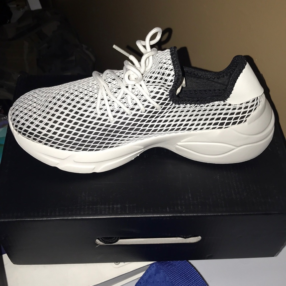 White Mesh Sneakers